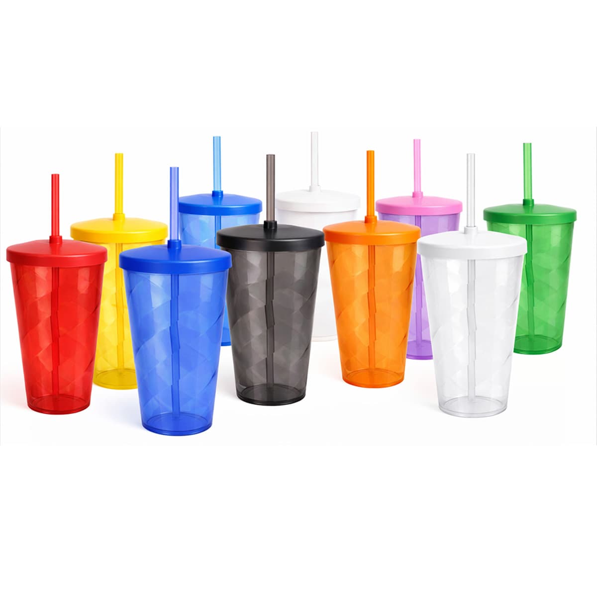 COPO 750 ML ESPIRAL COM TAMPA E CANUDO